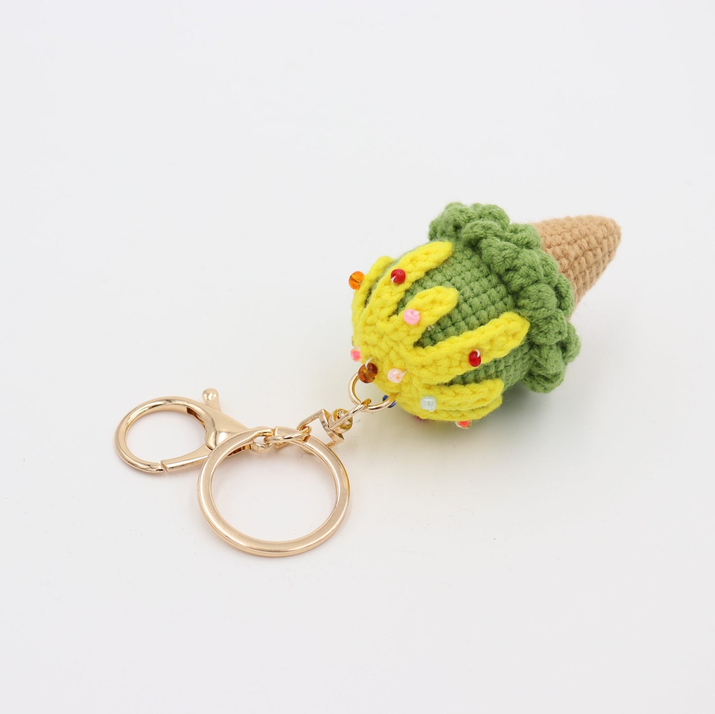 Hand-Crochet Ice Cream Keychain