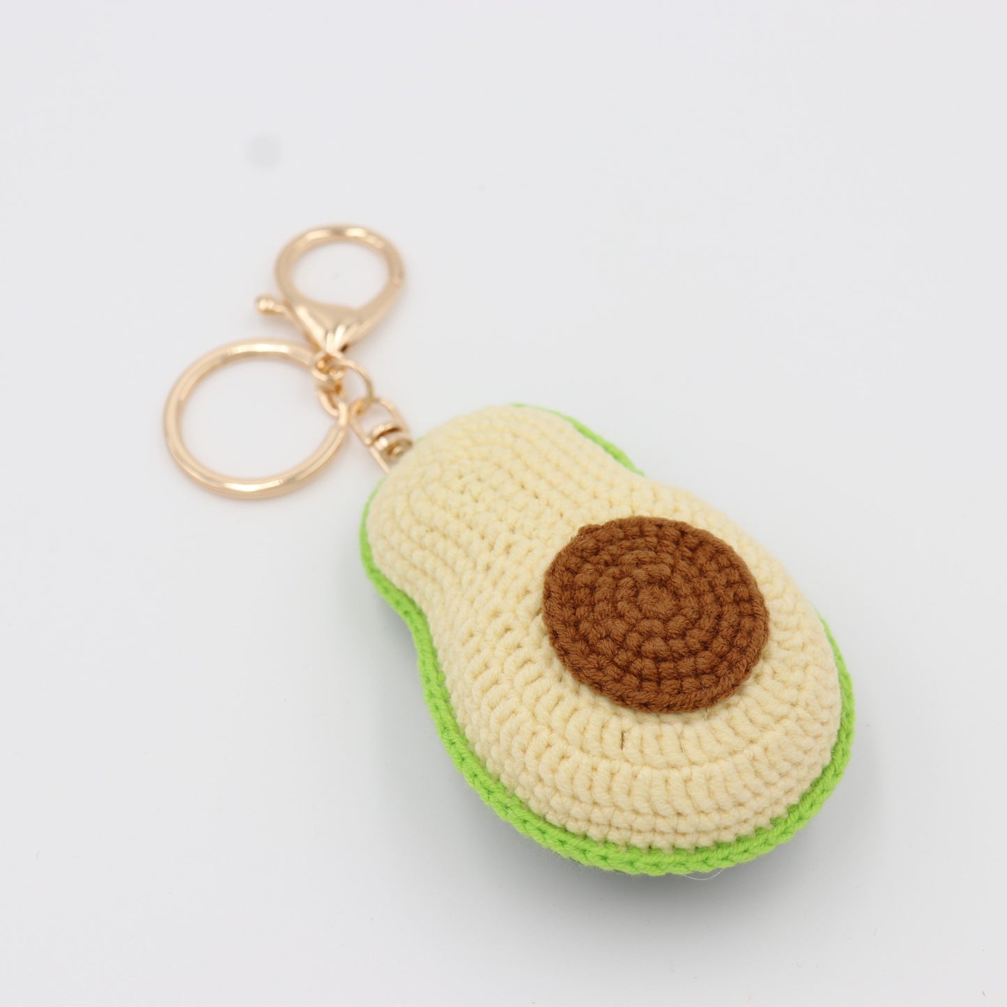 Hand-Knitted Avocado Keychain for an Earthy Vibe