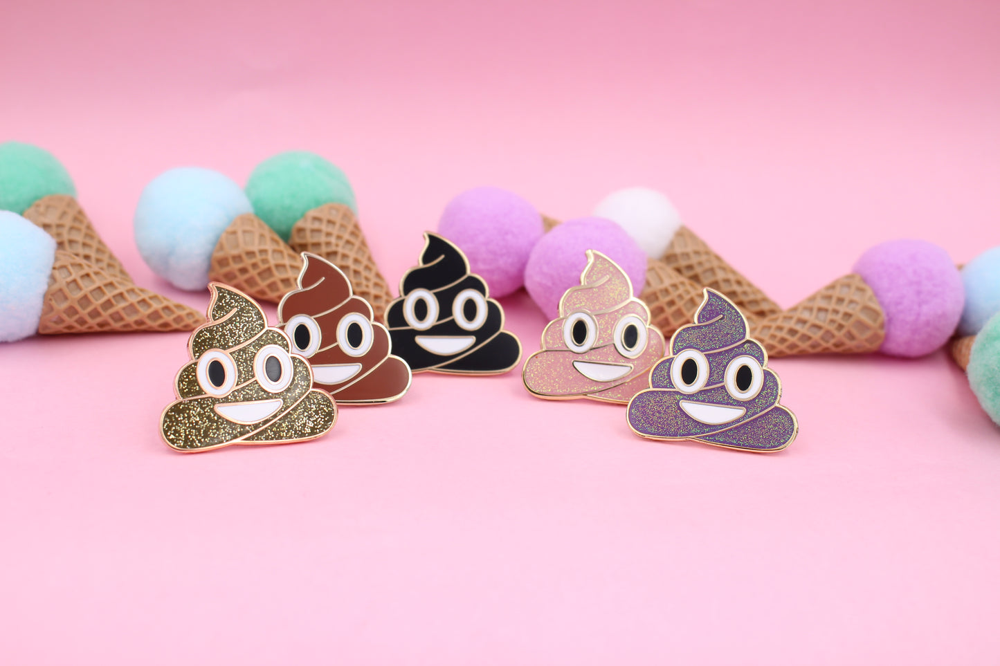 Poop Emoji Pin Series – Poop Enamel Pin Series