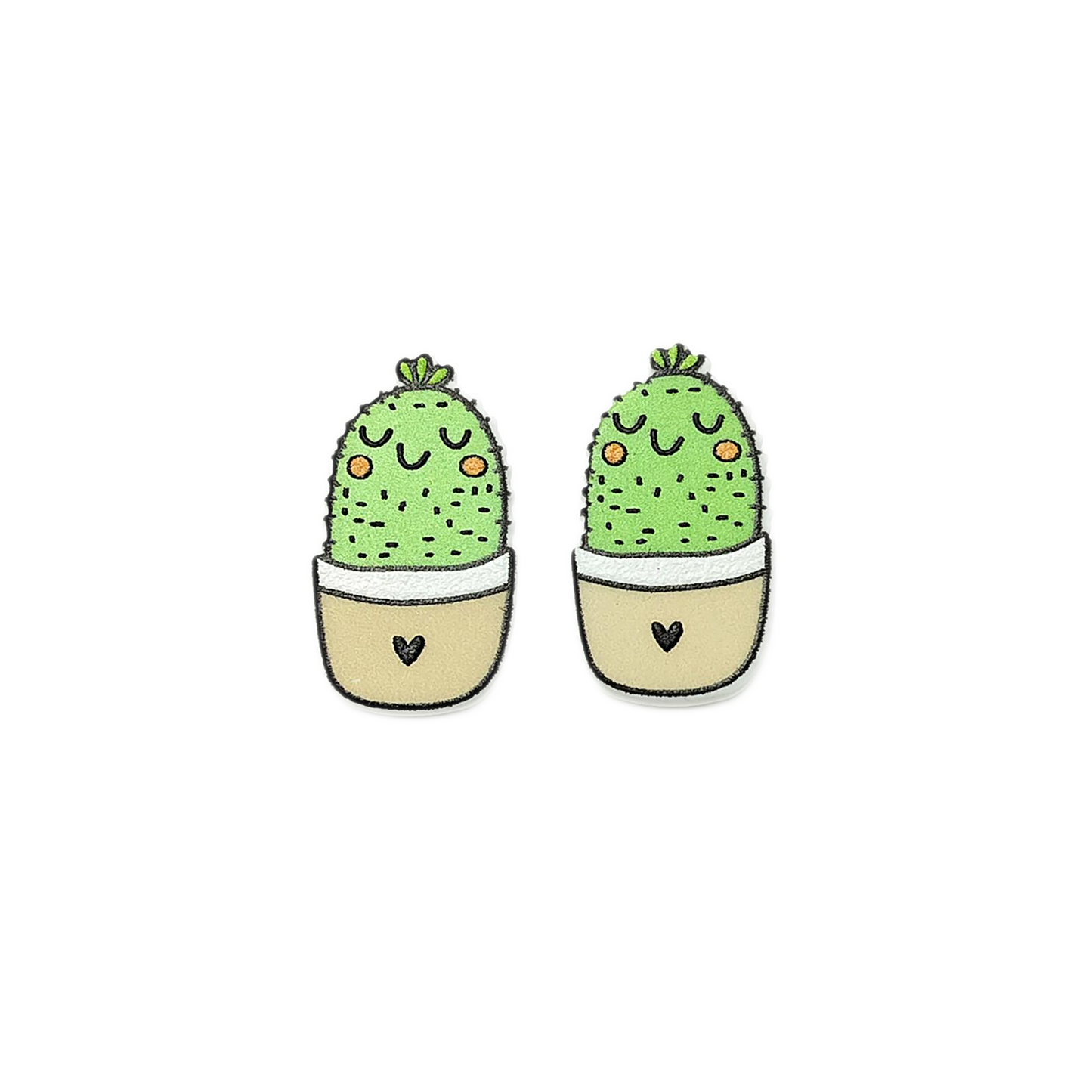 Sweetheart Cactus Stud Earrings