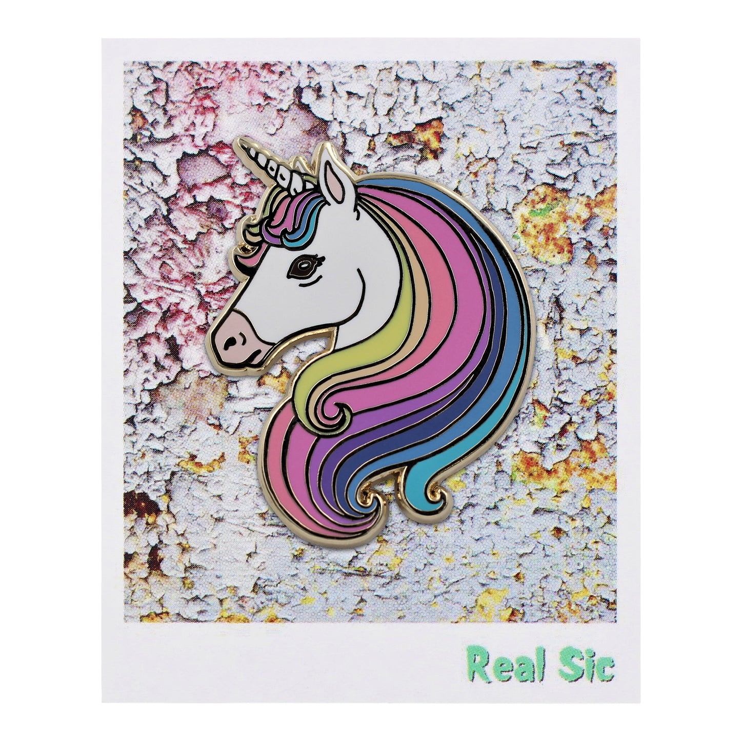 Majestic Unicorn Enamel Pin - Rainbow Hair Unicorn Pin