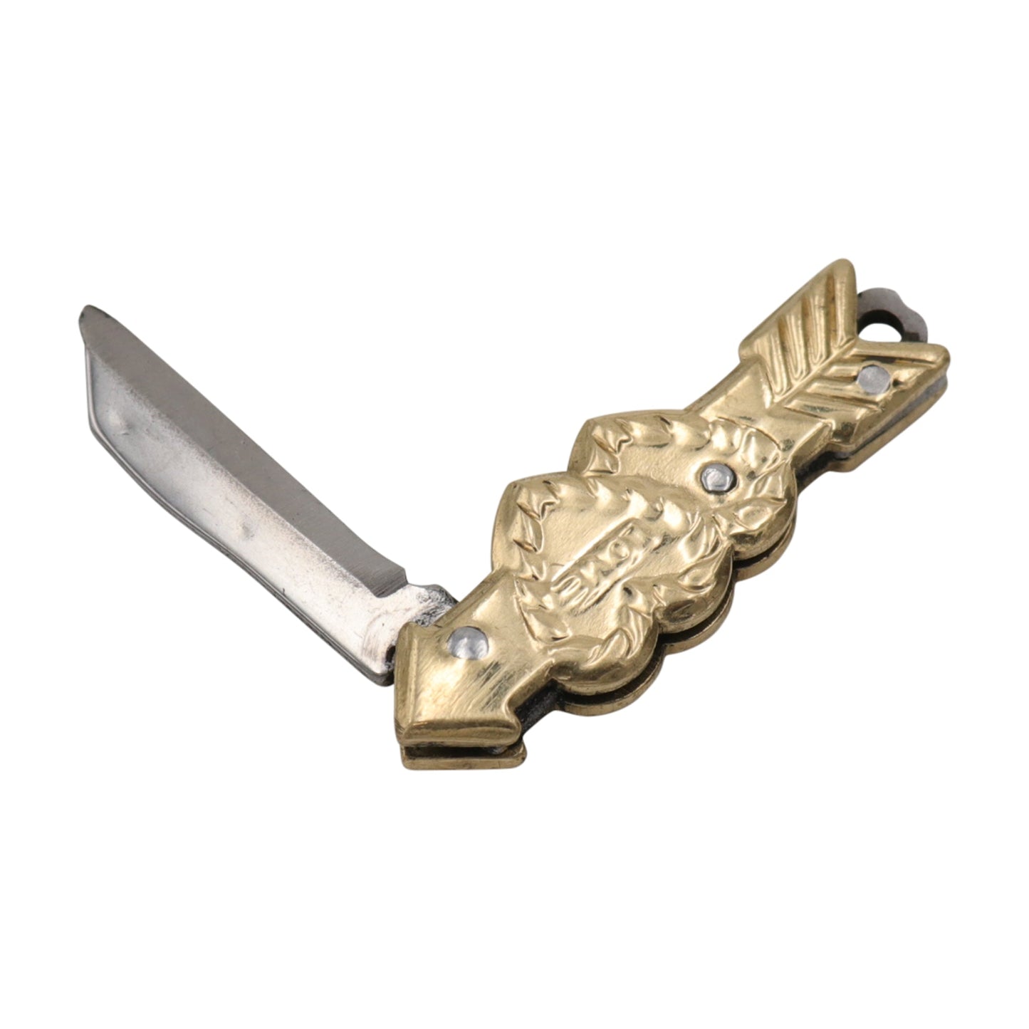 Mini Arrow Folding Knife Necklace – Gold Tone Pendant with Chain