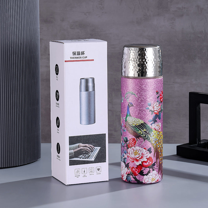 Premium Titanium Tea Thermos Cup with Water Separation