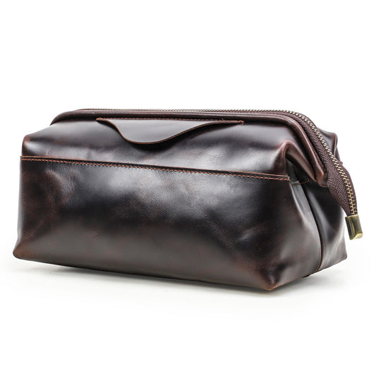 RFID Leather Travel Tech Organizer Clutch – Multi-Compartment Storage Bag