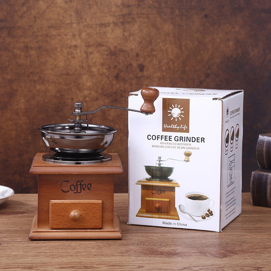 Premium Hand-Crank Coffee Grinder - Portable Manual Coffee Bean Mill