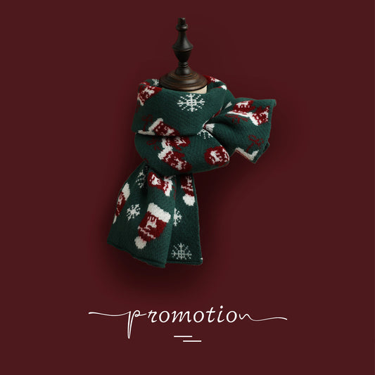 Hat and Mittens Knitted Scarf