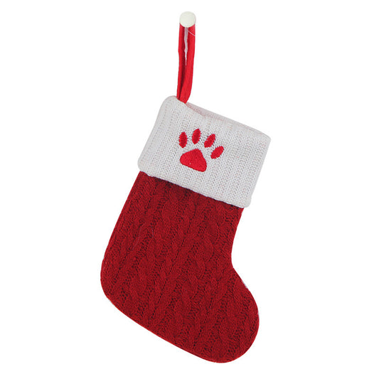 Red Stocking - Pawprint