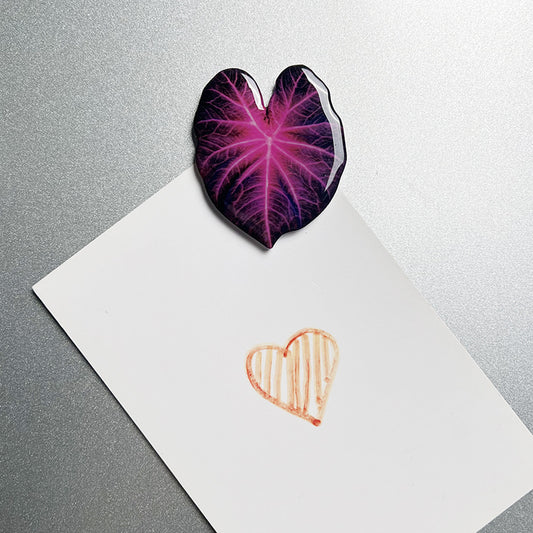 Tropical Leaf Magnet - Purple