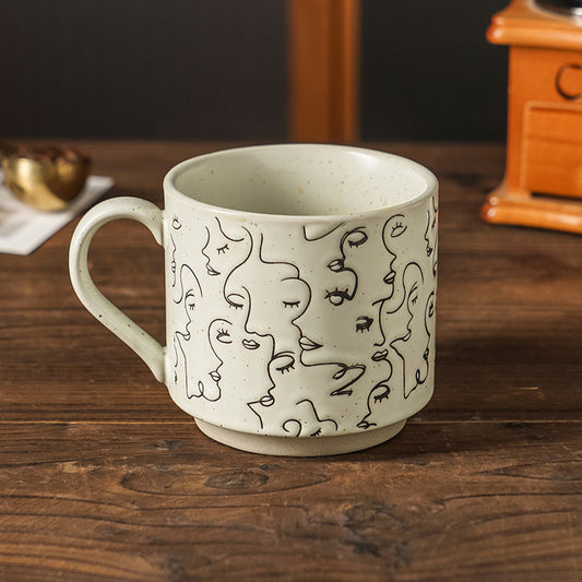 Nordic Expression Ceramic Mug - Straight Design Coffee Cup