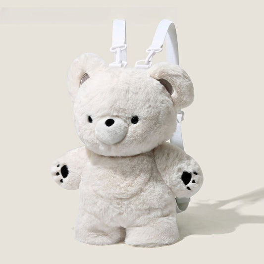 Teddy Bear Backpack - White