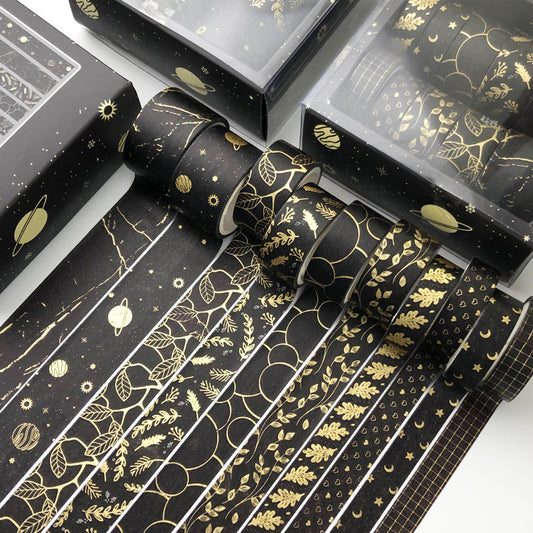 10 Count Washi Tape - Gold Space