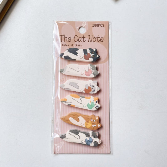 The Cat Note-- Cute Cat with Yarn Index Stickers