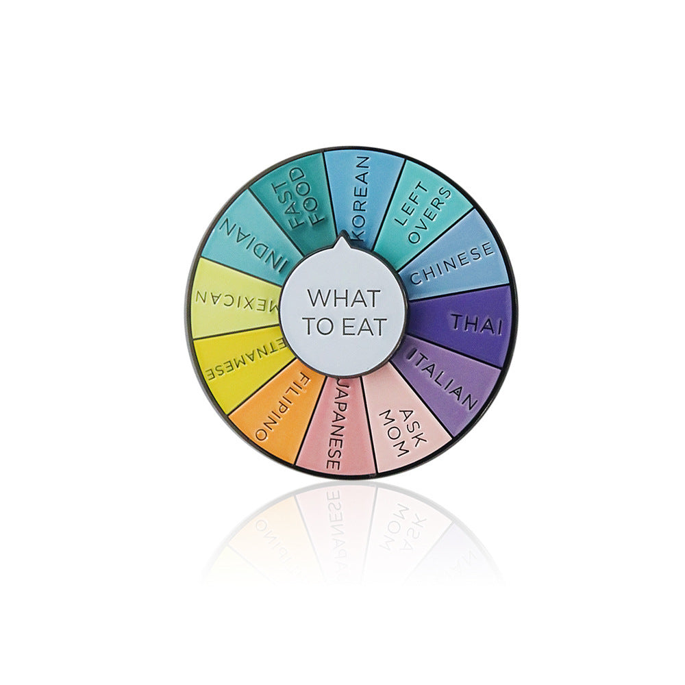 Spin Enamel Pin - What to Eat