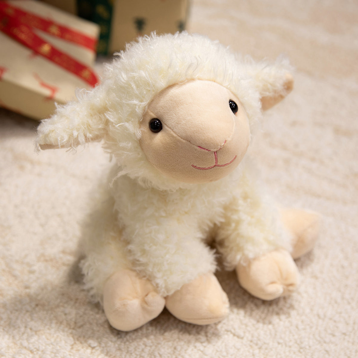 White Lamb Plush Toy – Soft Stuffed Animal