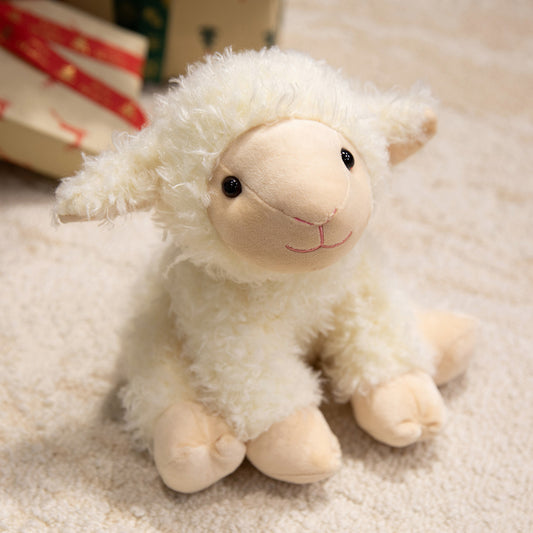 White Lamb Plush Toy – Soft Stuffed Animal