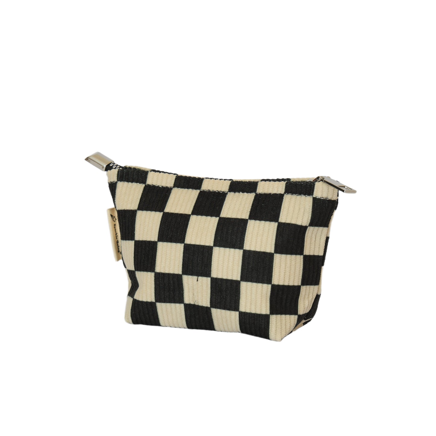Obsidian Check Toiletry / Makeup Bag - Travel-Friendly Cosmetic Bag