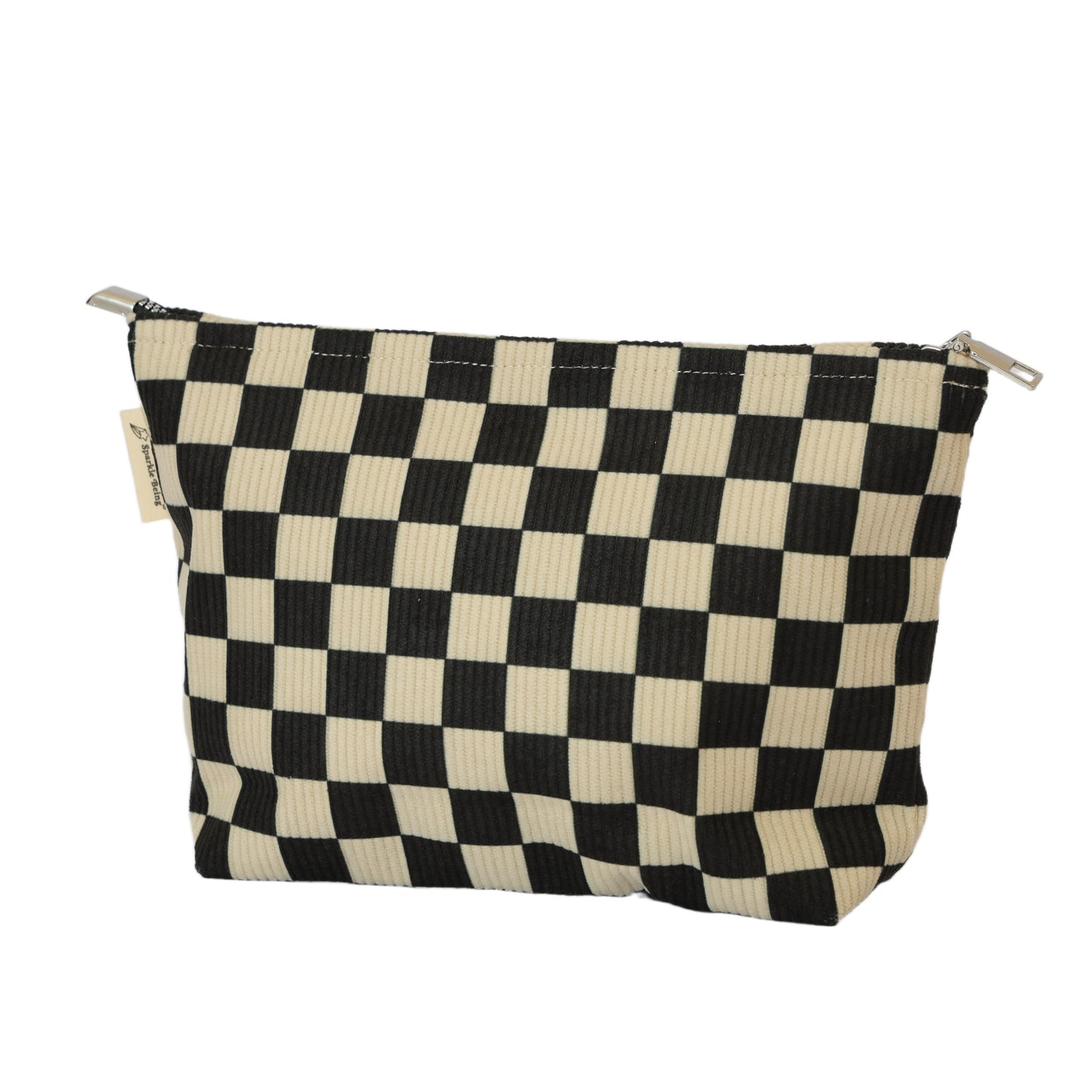 Obsidian Check Toiletry / Makeup Bag - Travel-Friendly Cosmetic Bag