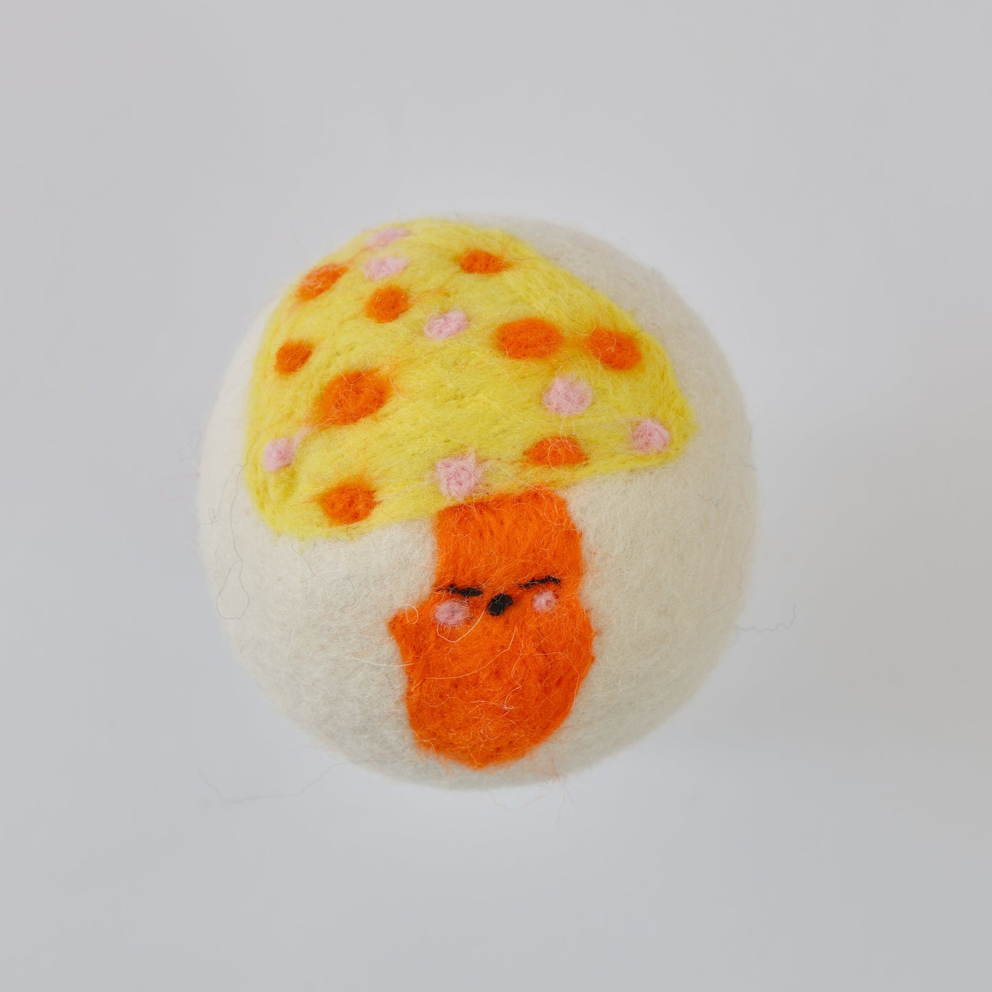 Yellow Mushroom Eco Wool Laundry Dryer Balls - Set of 3