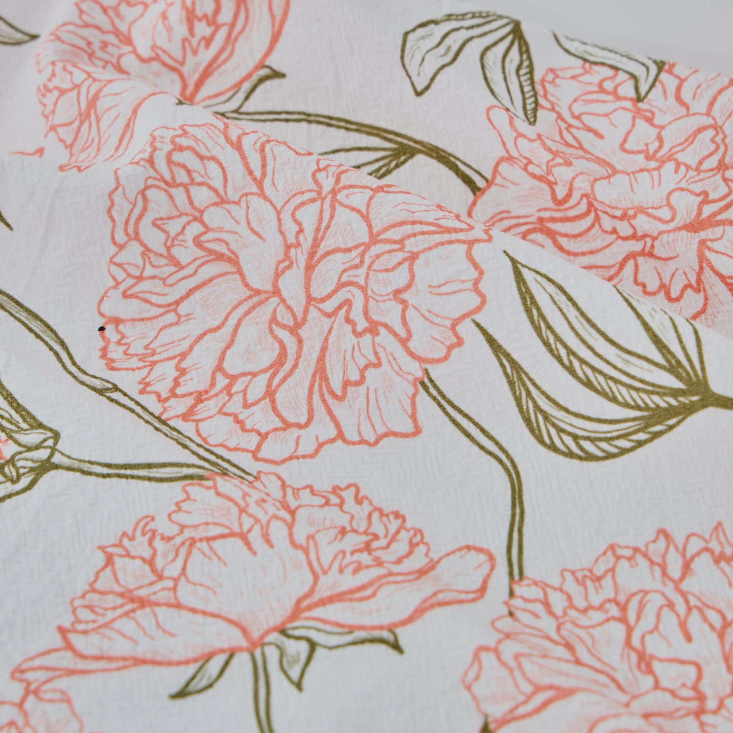 Peony Blossom Cotton Napkins – Set of 4 | Reusable Floral Dinner Napkins
