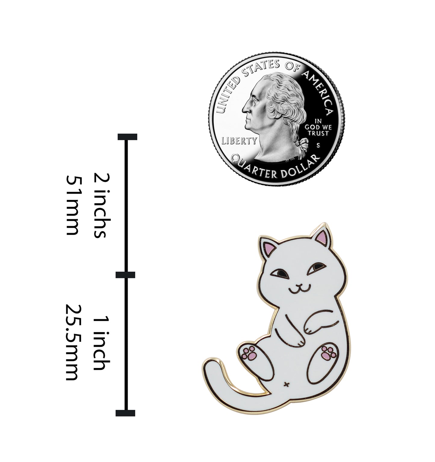 Real Sic Playful Cat Enamel Pin - Cute & Funny Cat Lapel Pin