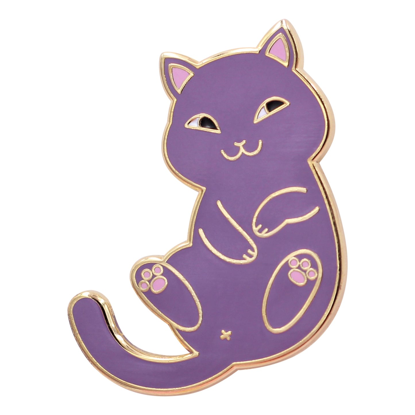 Real Sic Playful Cat Enamel Pin - Cute & Funny Cat Lapel Pin