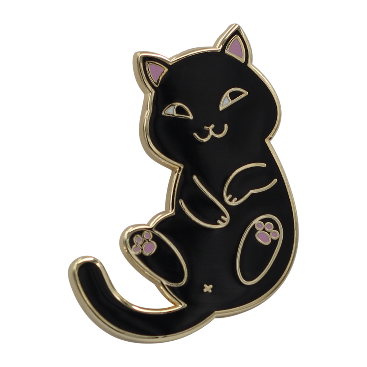 Real Sic Playful Cat Enamel Pin - Cute & Funny Cat Lapel Pin