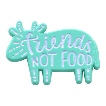 “Friends Not Food” Vegan / Vegetarian Pride Pin