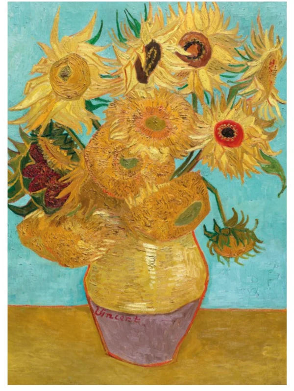 Vase with Twelve Sunflowers Greeting Card
