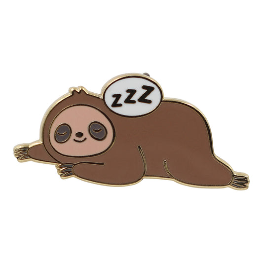 Sleepy Sloth Enamel Pin