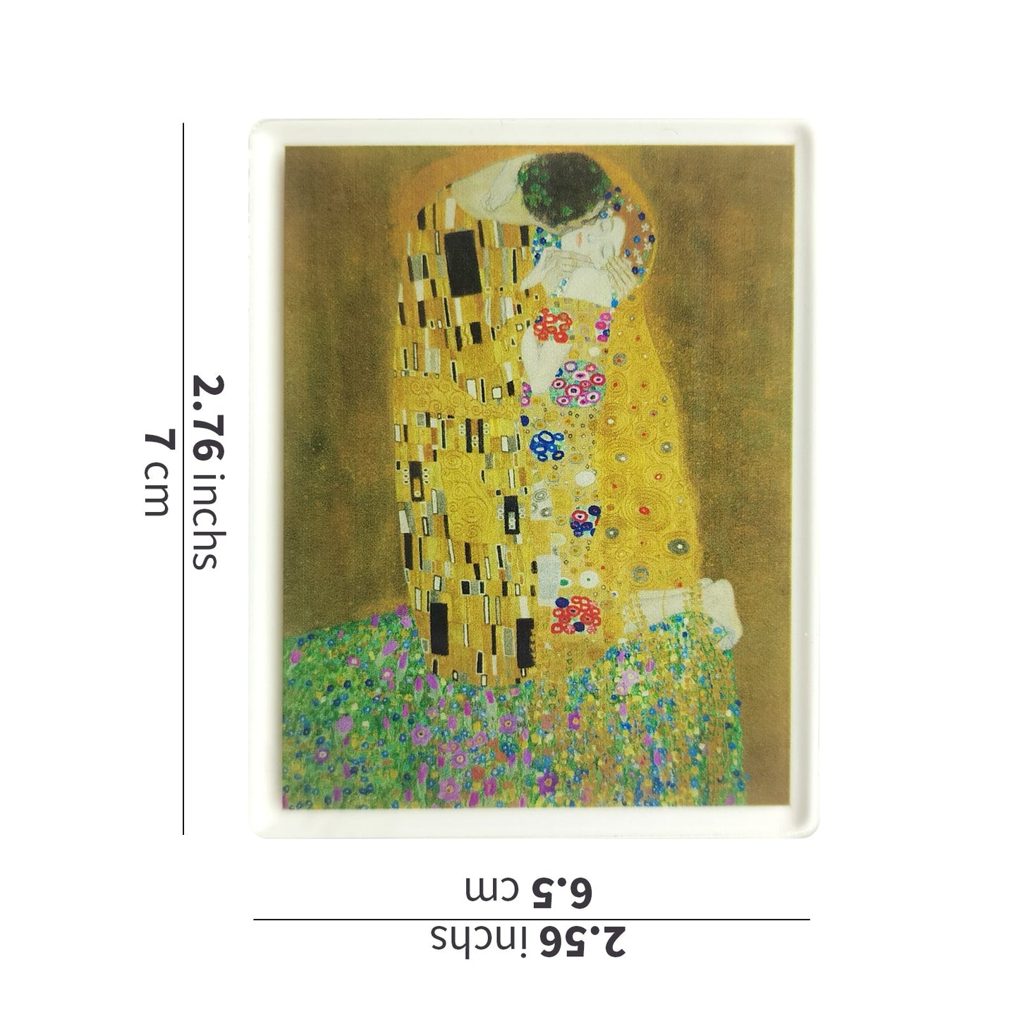 The Kiss Acrylic Magnet - Gustav Klimt Art Fridge Magnet & Museum Souvenir