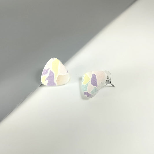 Triangle Pastel Mosaic Stud Earrings