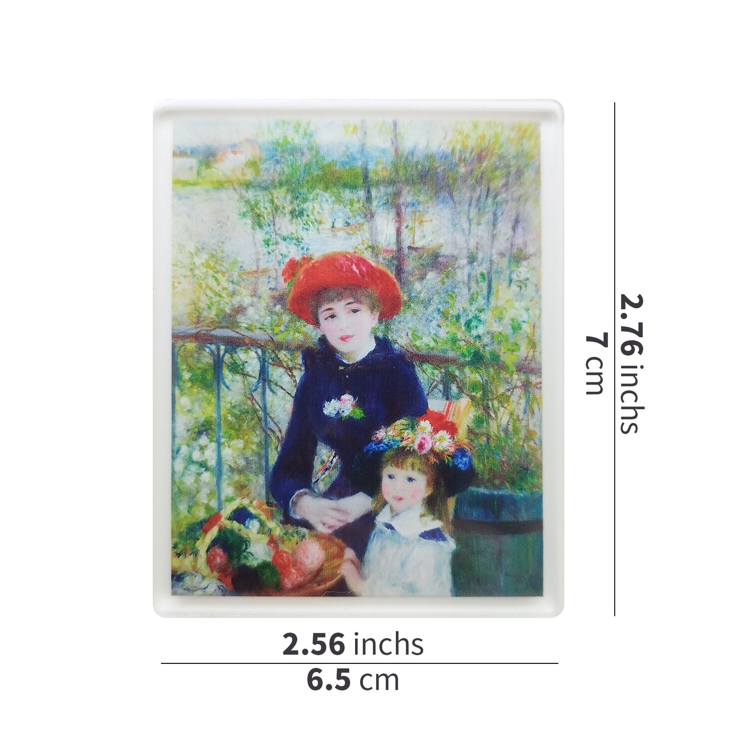 Two Sisters Acrylic Magnet - Museum Souvenir Renoir Art Fridge Magnet
