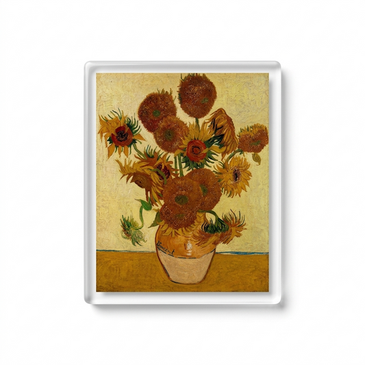 Sunflowers Acrylic Magnet – Van Gogh Art Fridge Magnet