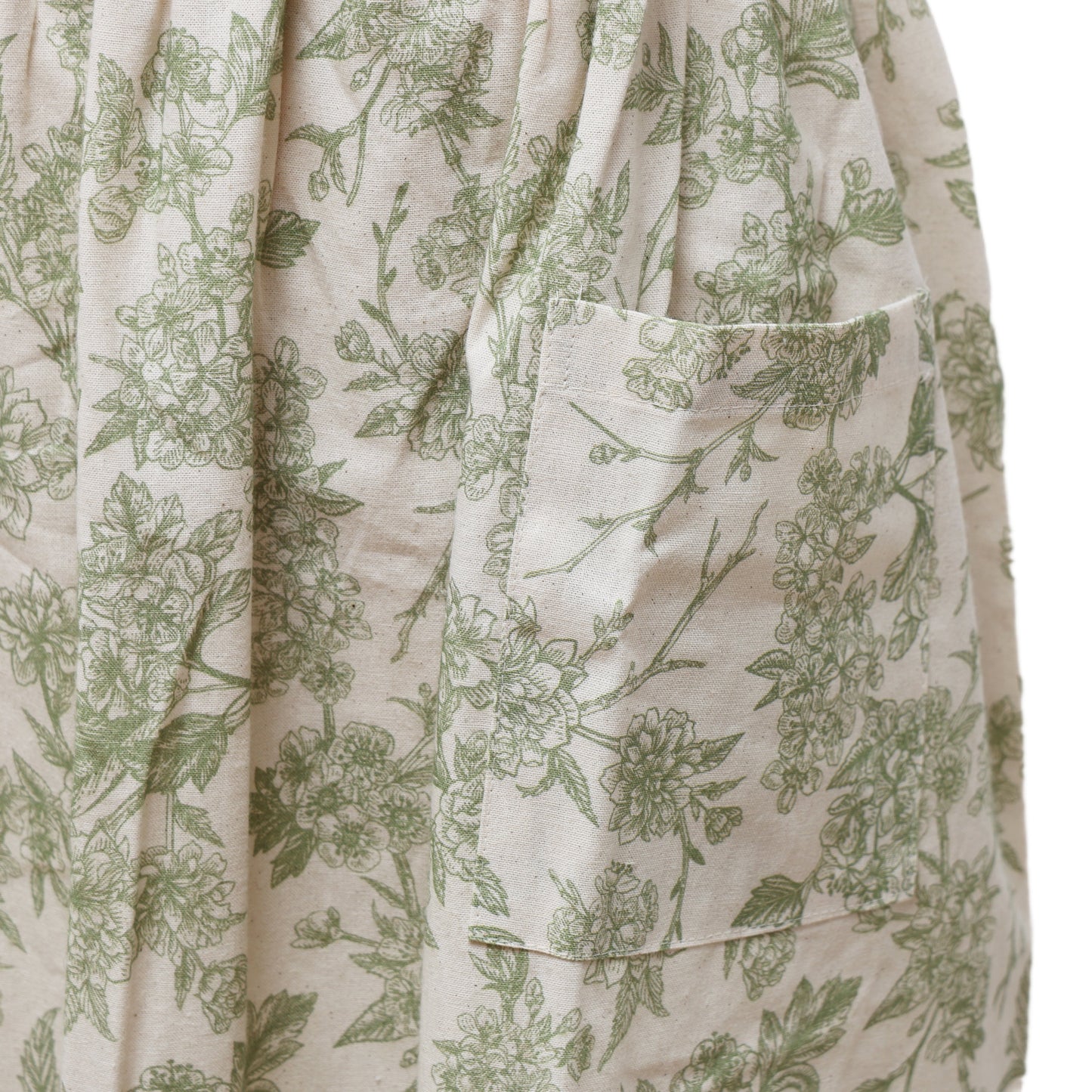 Vintage Botanical Garden Toile Apron - Sage Green