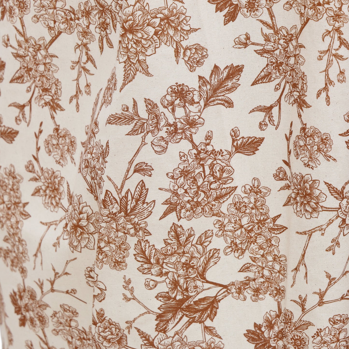 Vintage Botanical Garden Toile Apron - Rust Brown