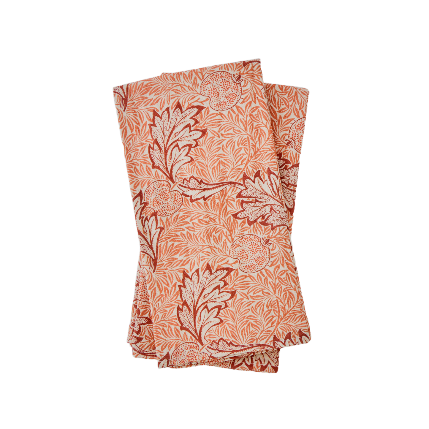 William Morris Apple Napkins – Set of 4 | 100% Cotton Reusable Floral Dinner Napkins