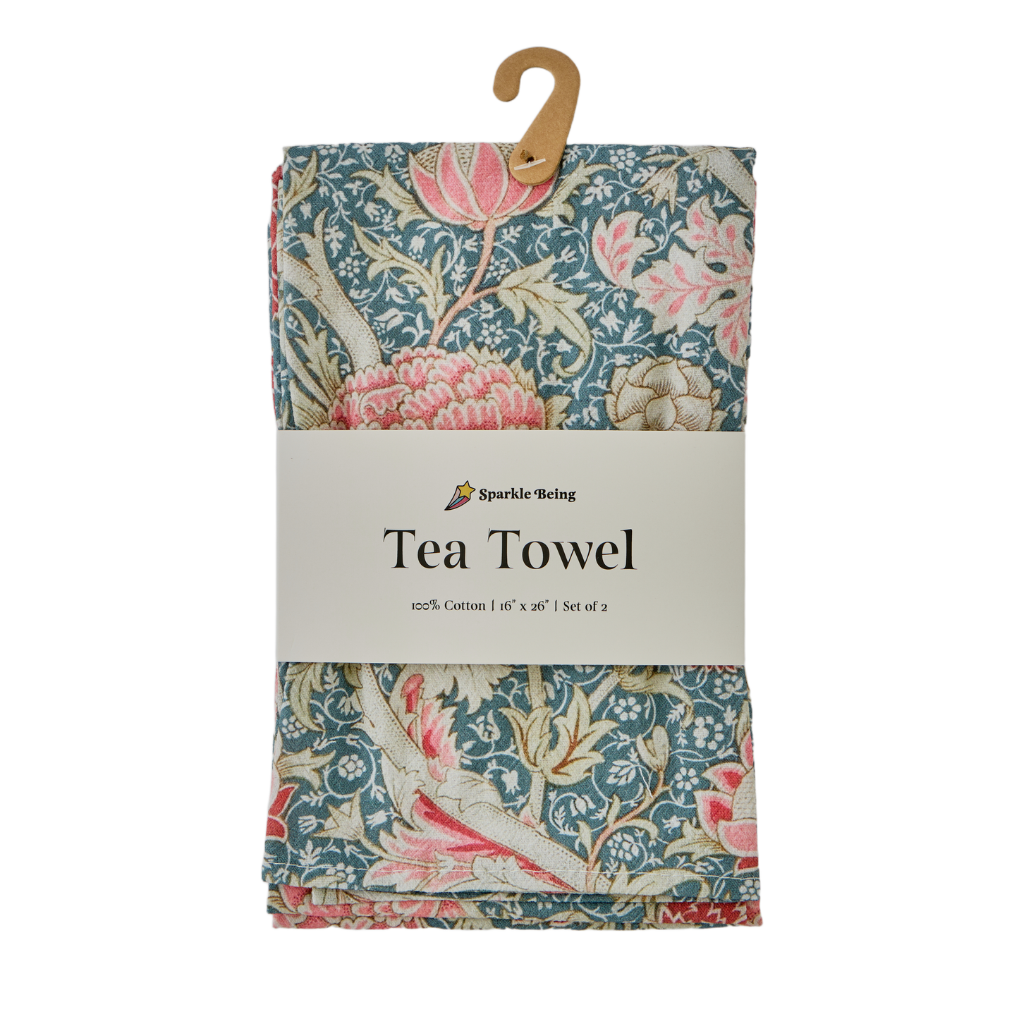 William Morris Cray Tea Towels – Set of 2 | 100% Cotton Botanical Dish Towels