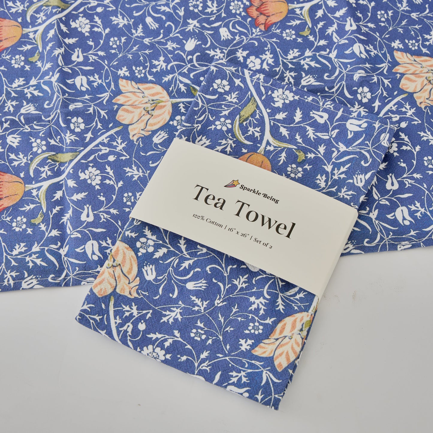 William Morris Medway Tea Towels – Set of 2 | 100% Cotton Floral Dish Towels