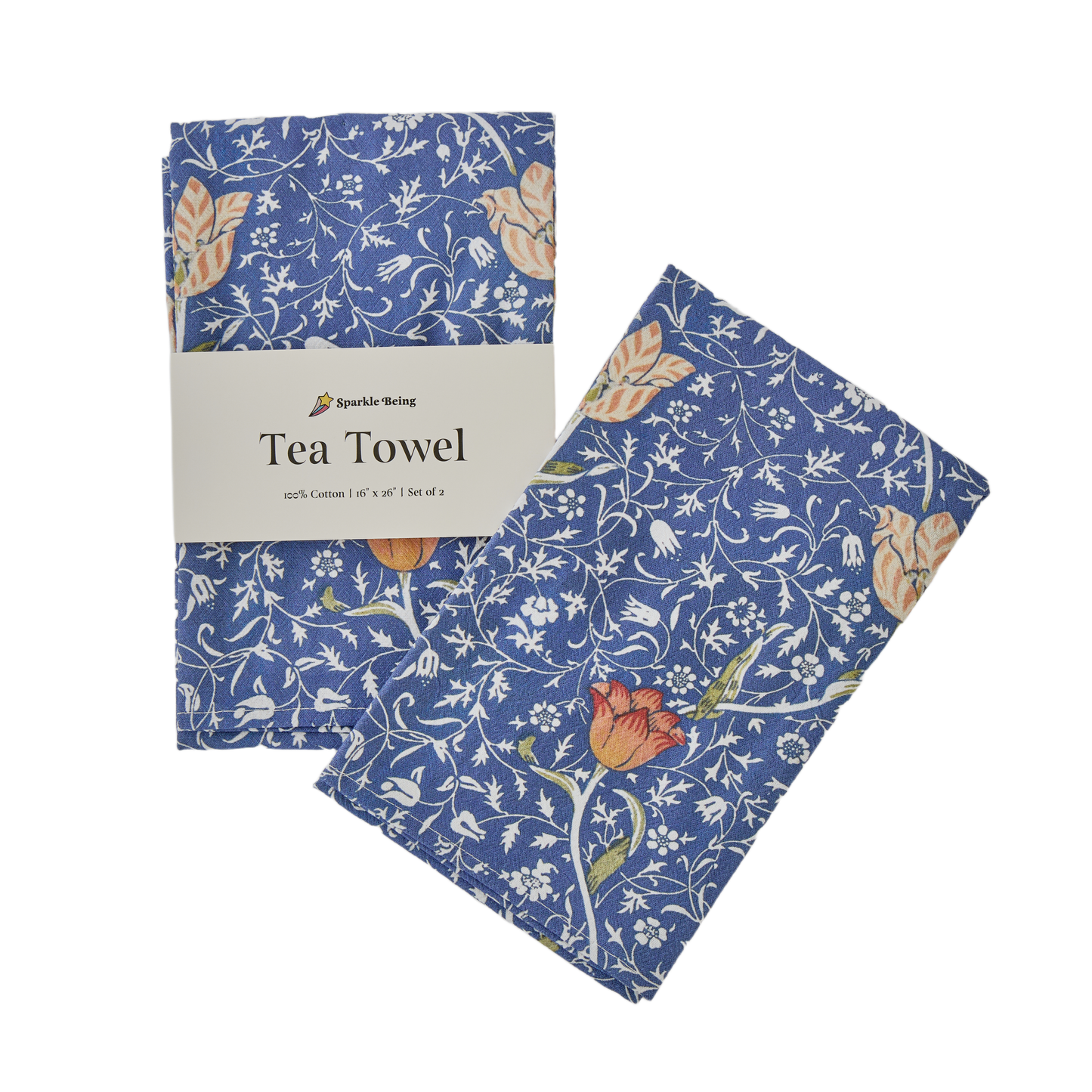 William Morris Medway Tea Towels – Set of 2 | 100% Cotton Floral Dish Towels