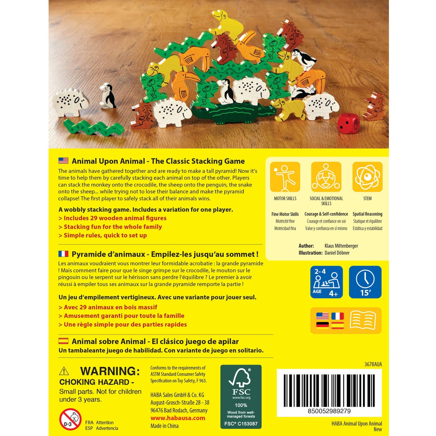 HABA USA - Animal Upon Animal Game - Compact Version