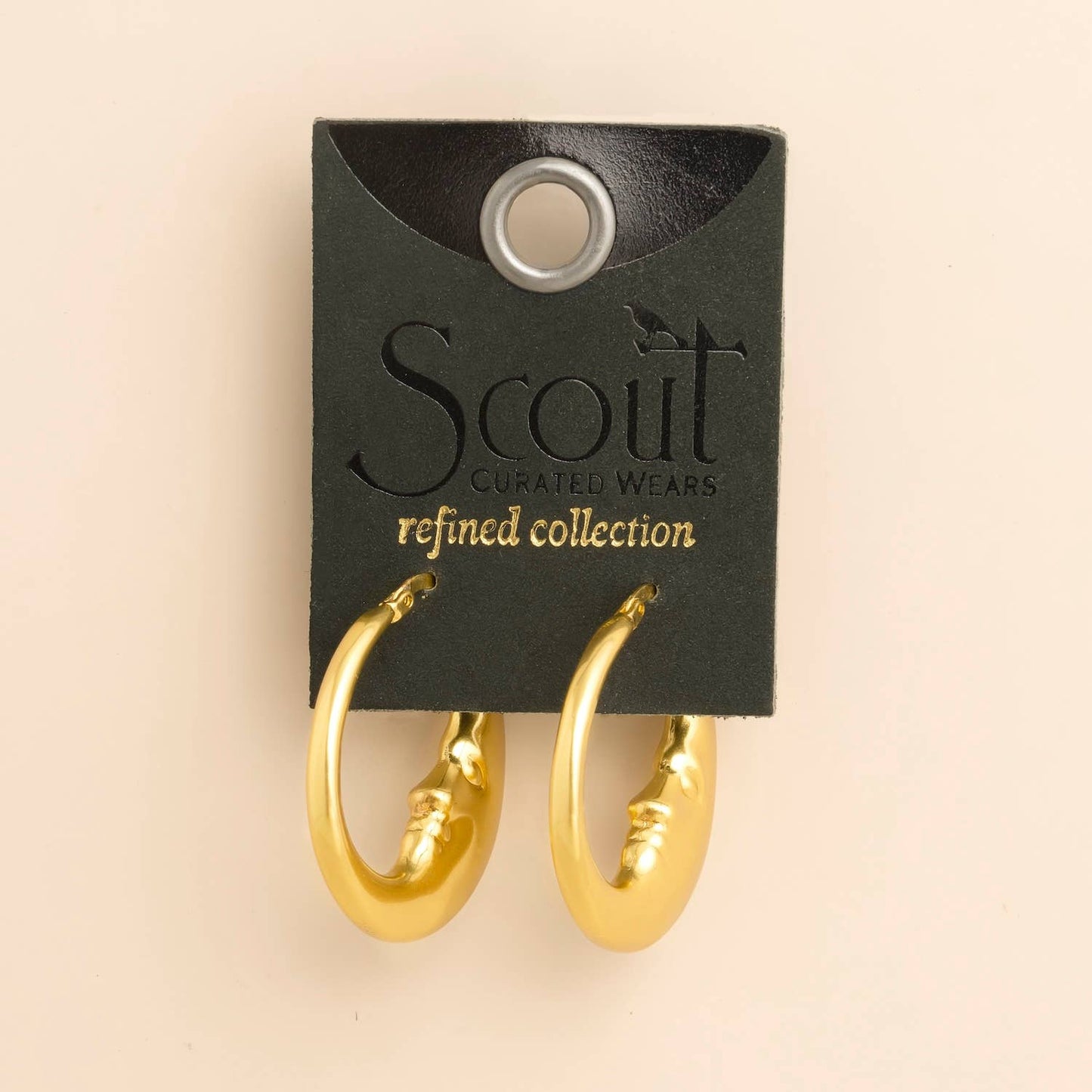 Scout Curated Wears - Refined Icon Earring - Moon Hoop/Gold