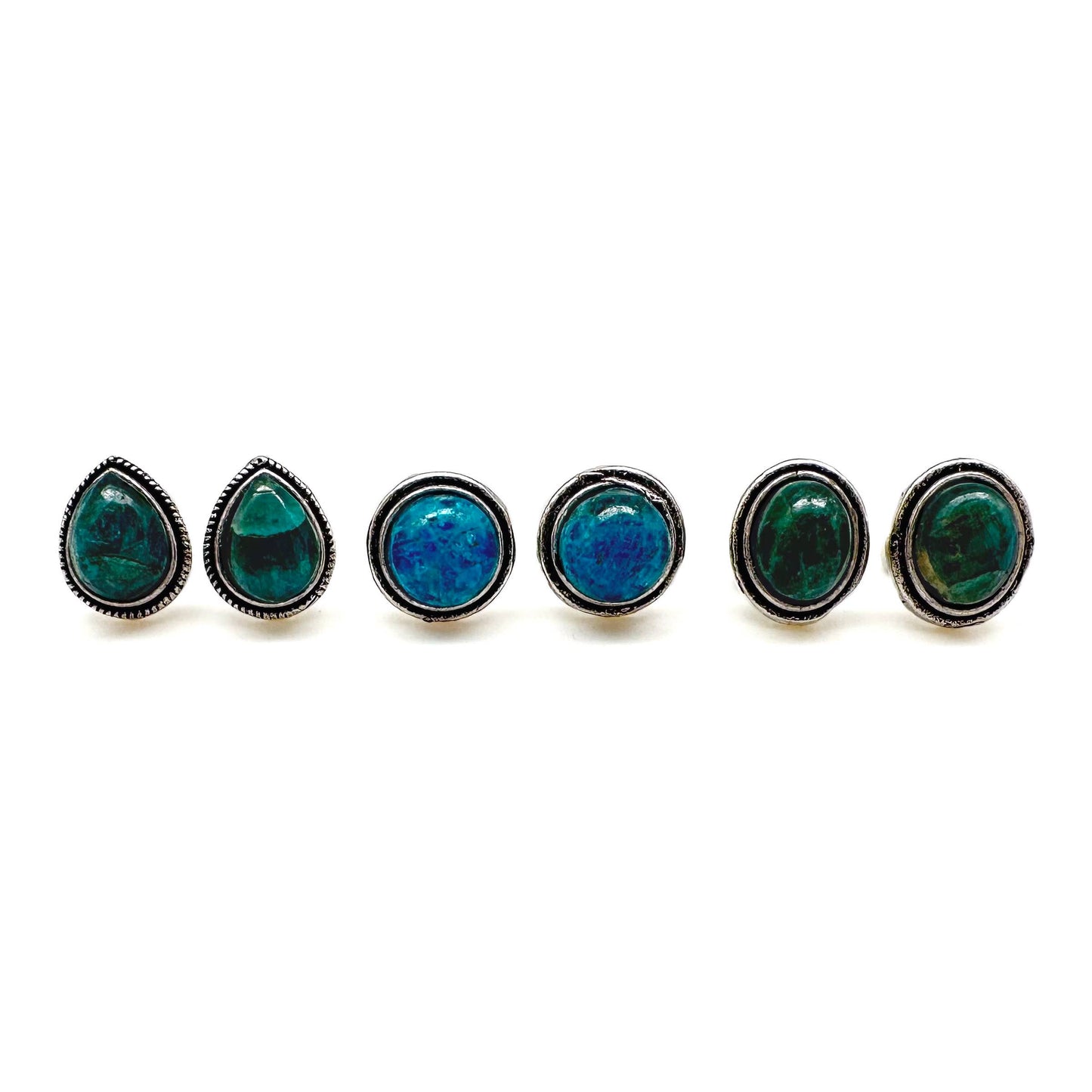 Anju Jewelry - Kashi Semiprecious Stone Post Earrings - Apatite