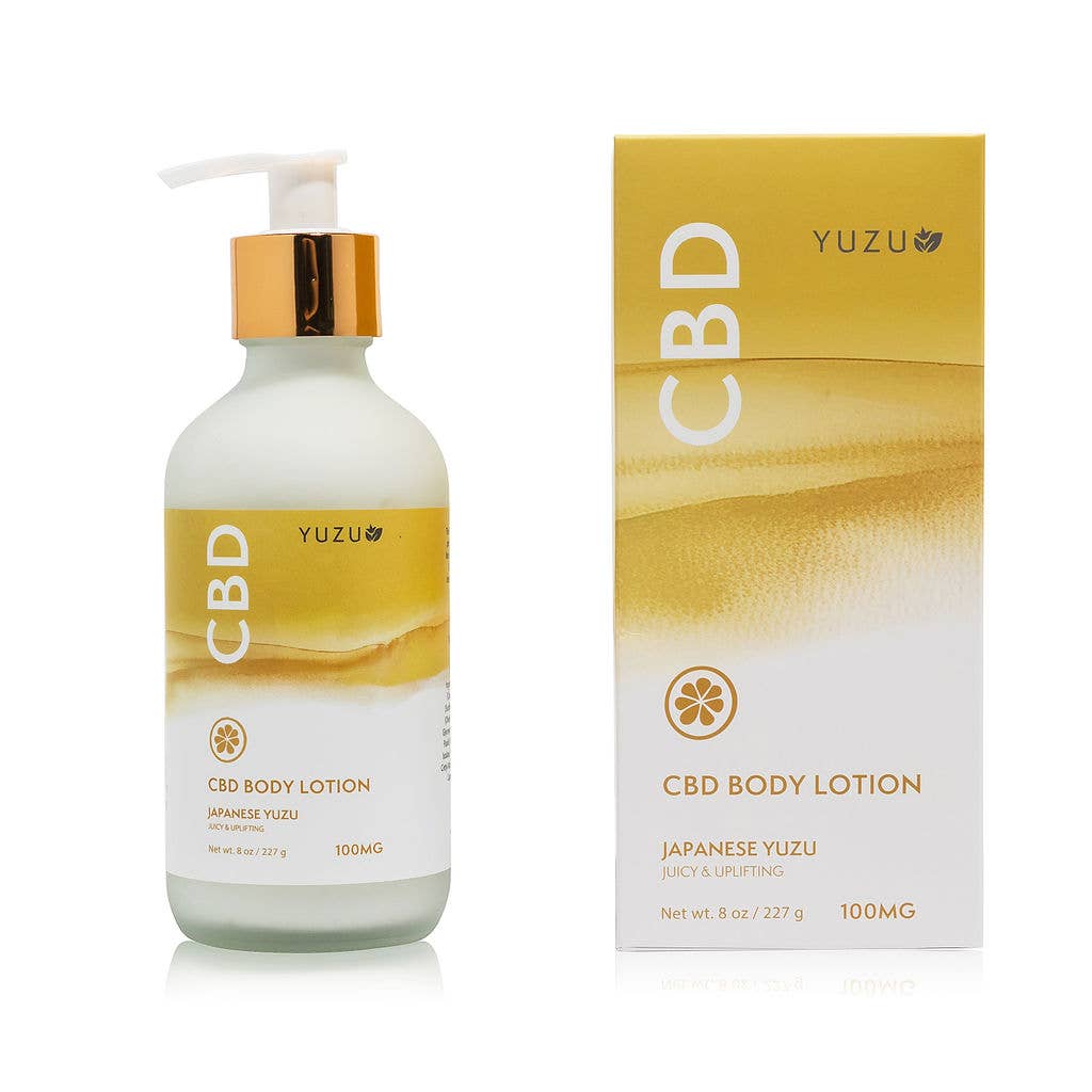 YUZU - CBD Body Lotion 100mg - 8 oz Glass Bottle with Pump