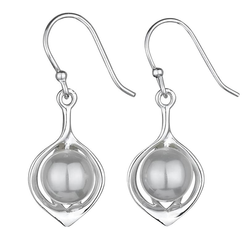 Tiger Mountain Jewelry - Framed Pearl Sterling Silver Earring