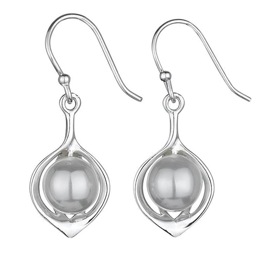 Tiger Mountain Jewelry - Framed Pearl Sterling Silver Earring