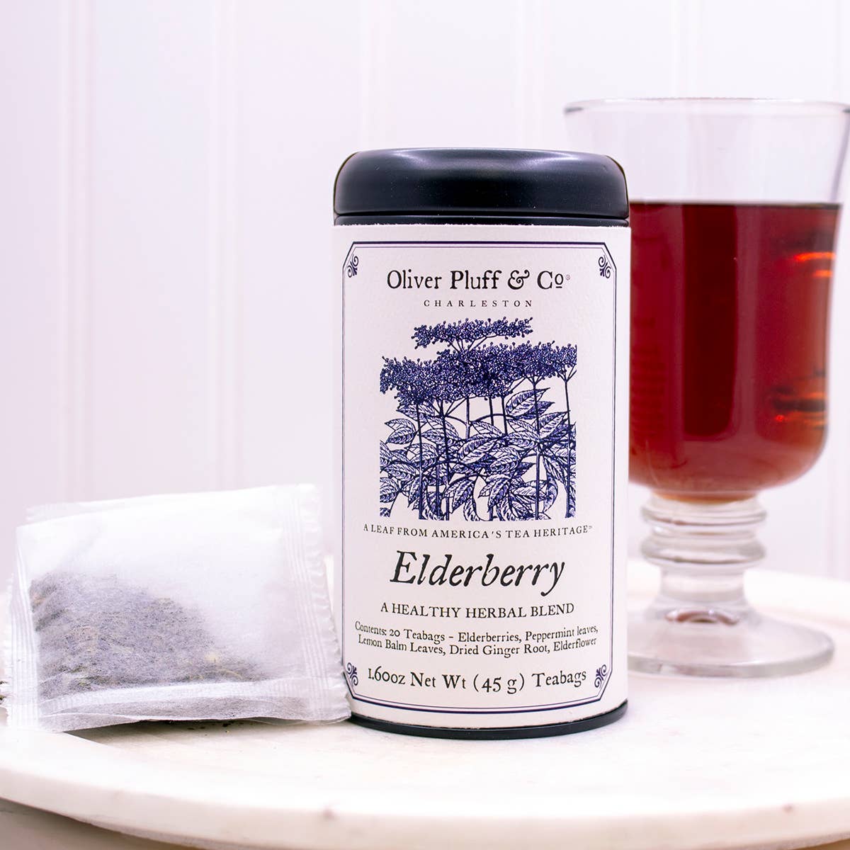 Oliver Pluff & Company - Elderberry - 20 Teabags in Signature Tea Tin