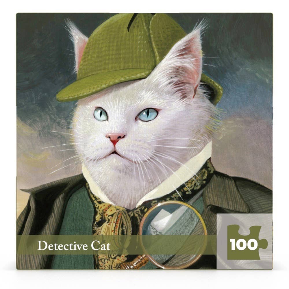 New York Puzzle Company - Snowball - Cat Detective Mini - 100 Piece Mini Puzzle