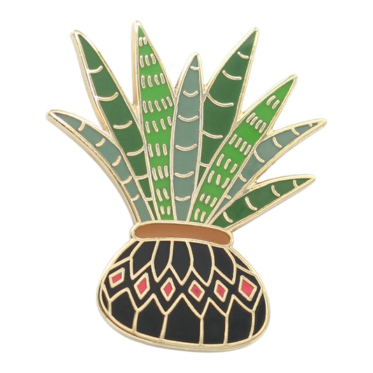 REAL SIC Cute Potted Aloe Plant Aloe Verra Enamel Pin