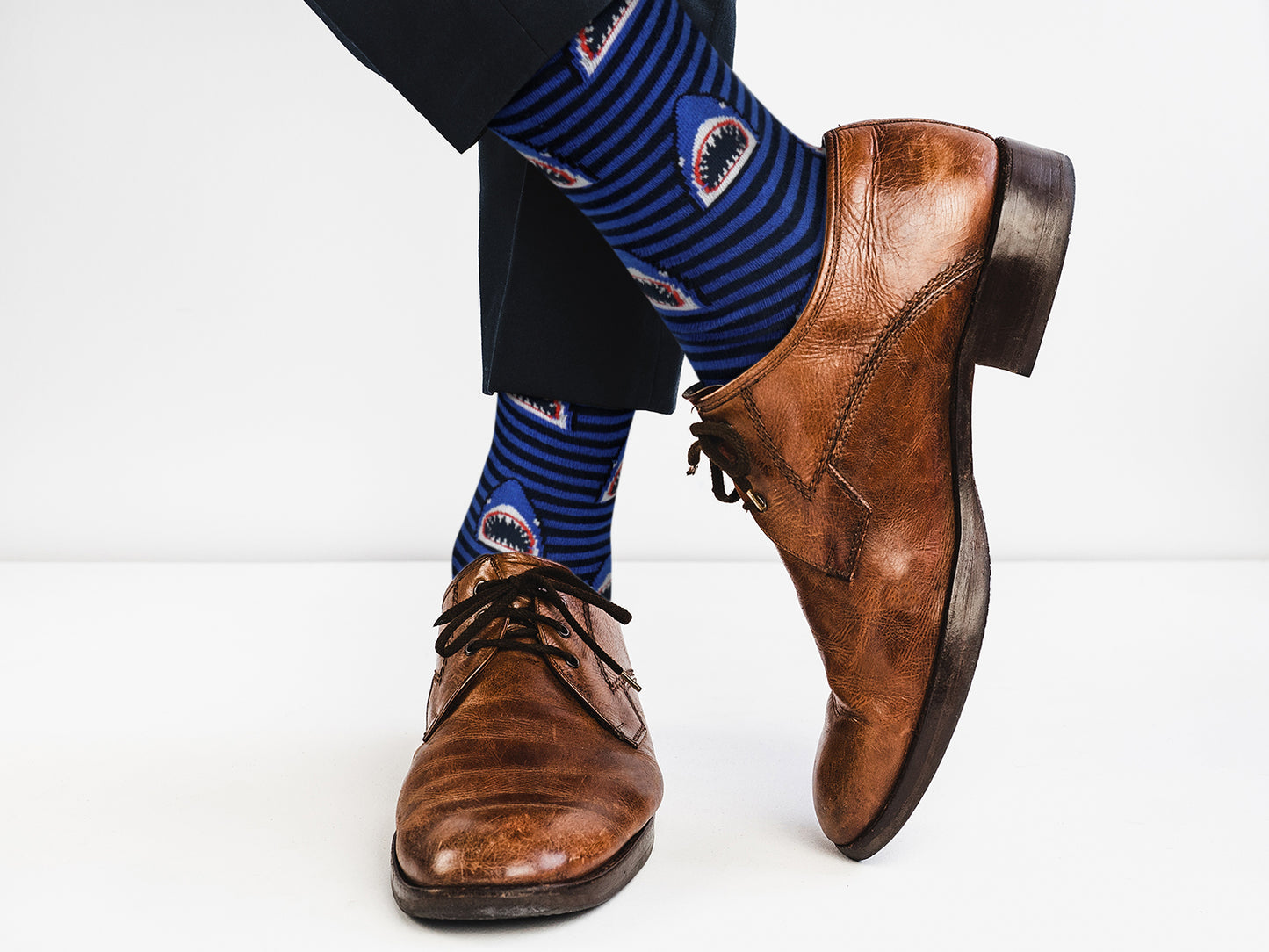 Sick Socks - Shady Sharks - Trippy Dress Socks For Men Women