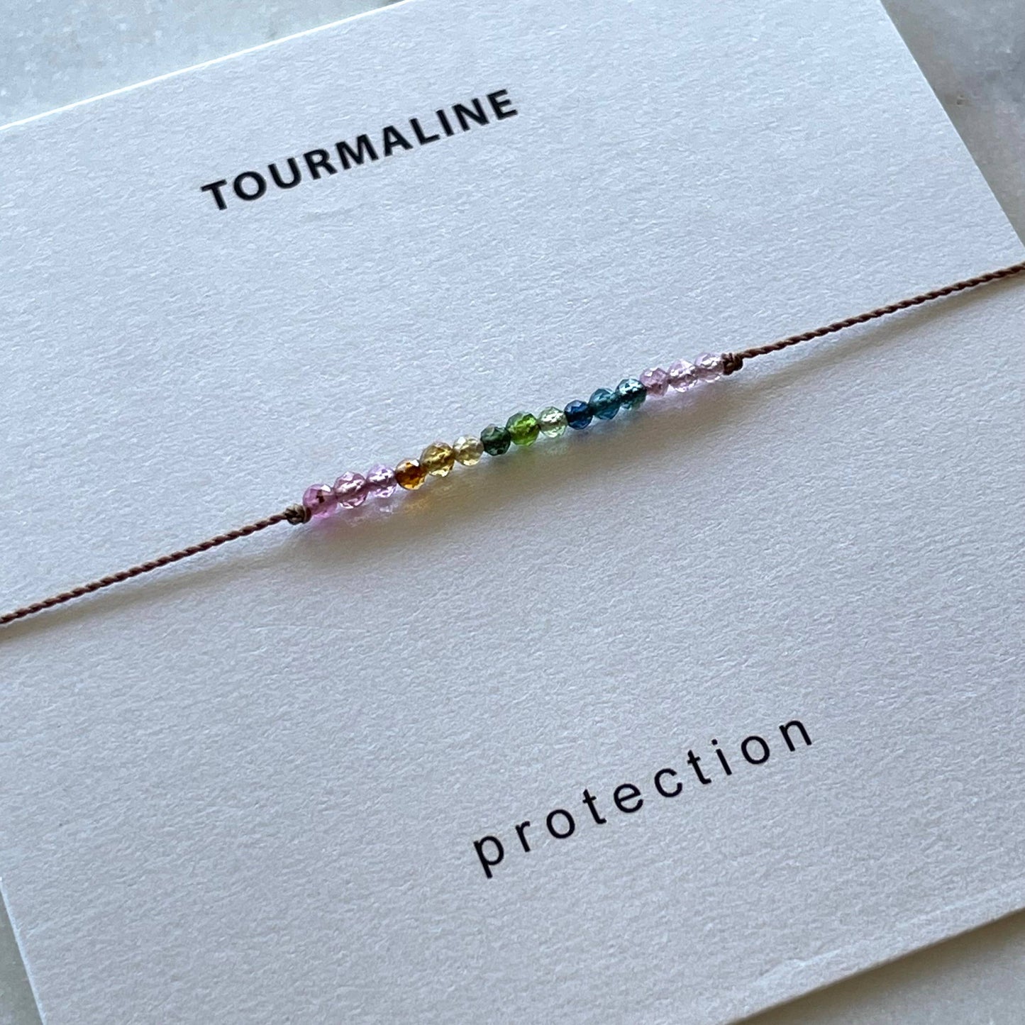 Soulsilk - Watermelon Tourmaline Bracelet- Protection